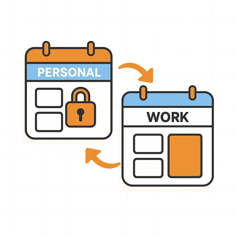Block your personal events in your work calendar
